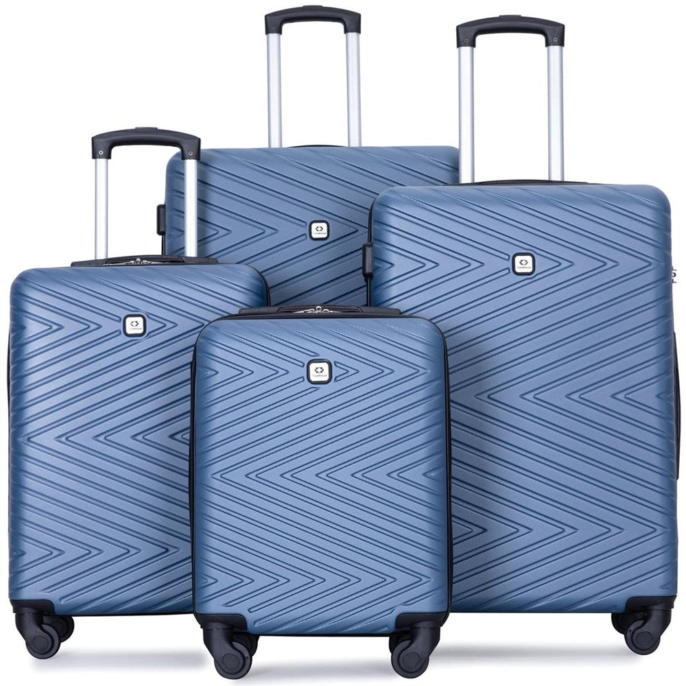 Travelhouse 4 Piece Hardshell Luggage Set Hardside Lightweight Suitcase