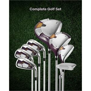 Naipo Golf Clubs Set Complete Golf 12 pcs Steel Shafts, Putter, Deluxe Stan