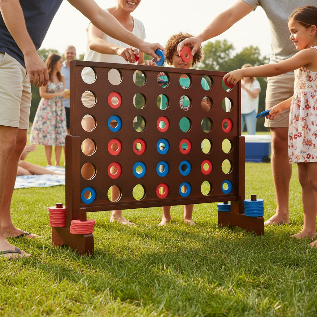 Giant Wooden 4 in A Row Game