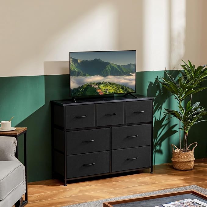 OLIXIS 7 Drawers Dresser for Bedroom, Fabric Storage Tower for Living Room