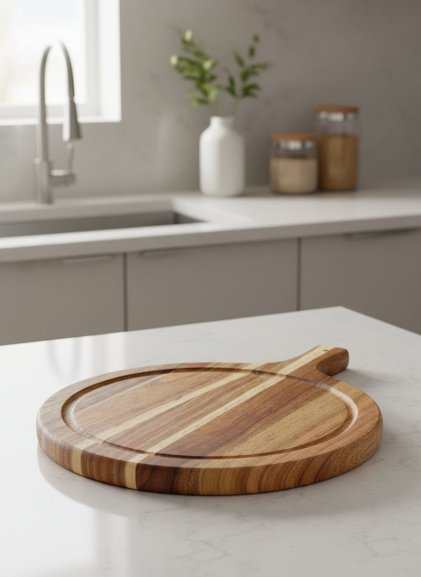 Acacia Wood Round Cutting Board