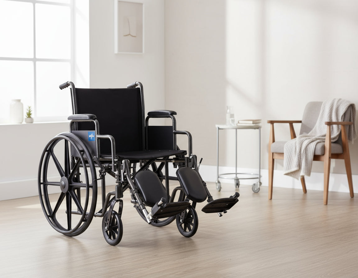 Medline Comfortable Folding Wheelchair