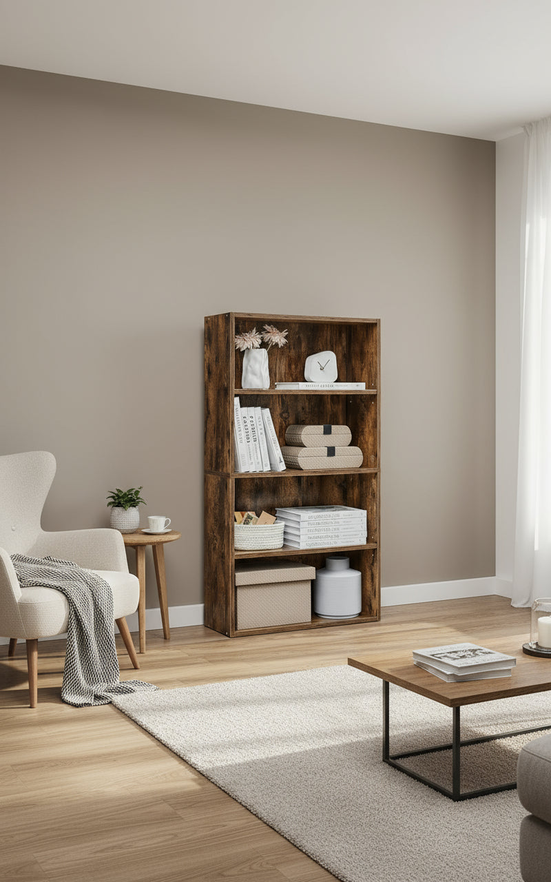 VASAGLE CUSTOS Collection - Bookshelf, 4-Tier Bookcase