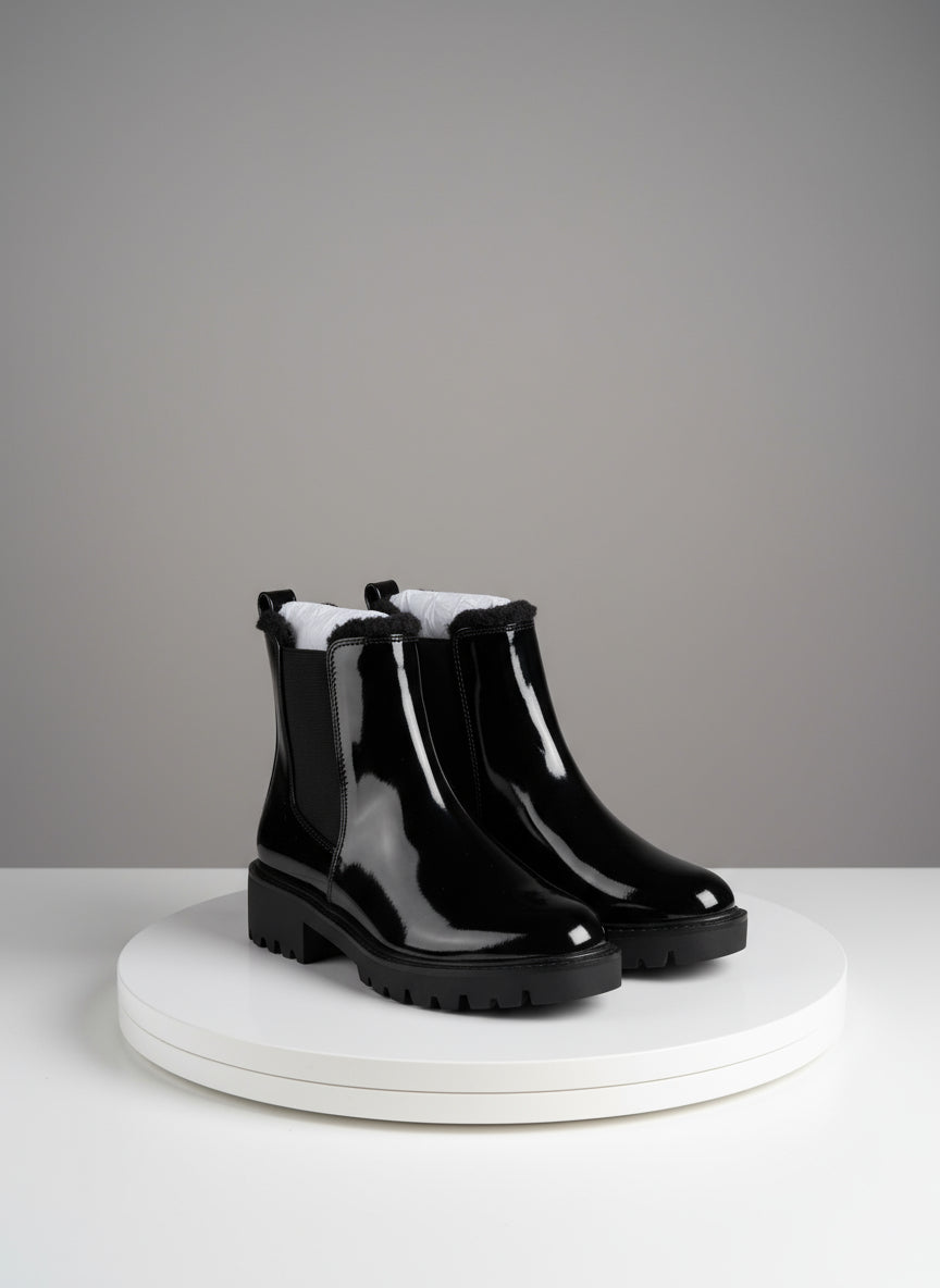 CAMBELL BLACK FUR BOOTS
