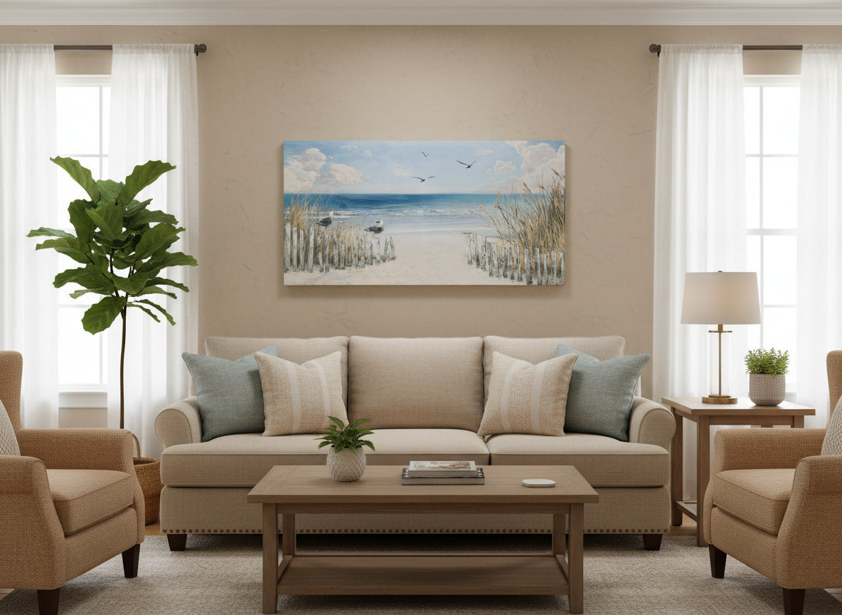 XXMWallArt sandy beach canvas