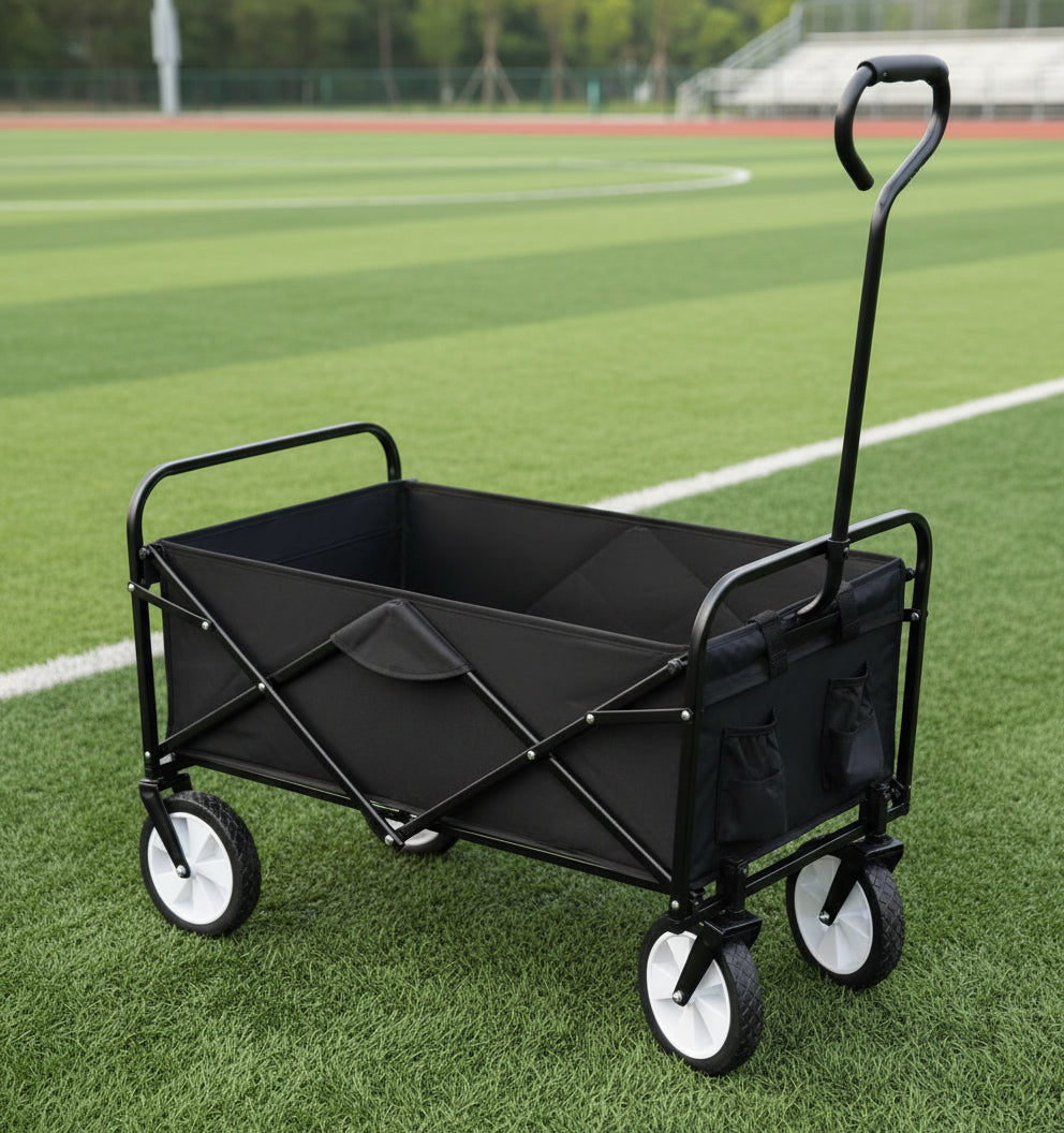 YSSOA Folding Garden Cart PRO, Collapsible Handy Wagon with 360 Degree Swiv