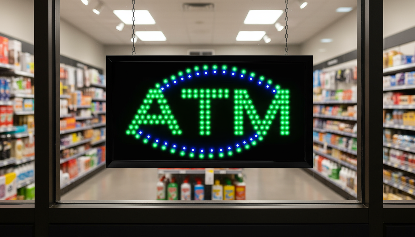 ATM light up sign