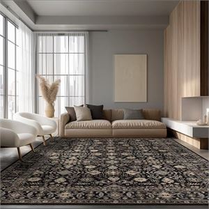 Area Rug Non-Slip Machine Washable Ultra Soft Living Room/Bedroom/Kitchen