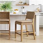 Nathan James Cohen Mid-Century Modern Leather Bar Stool