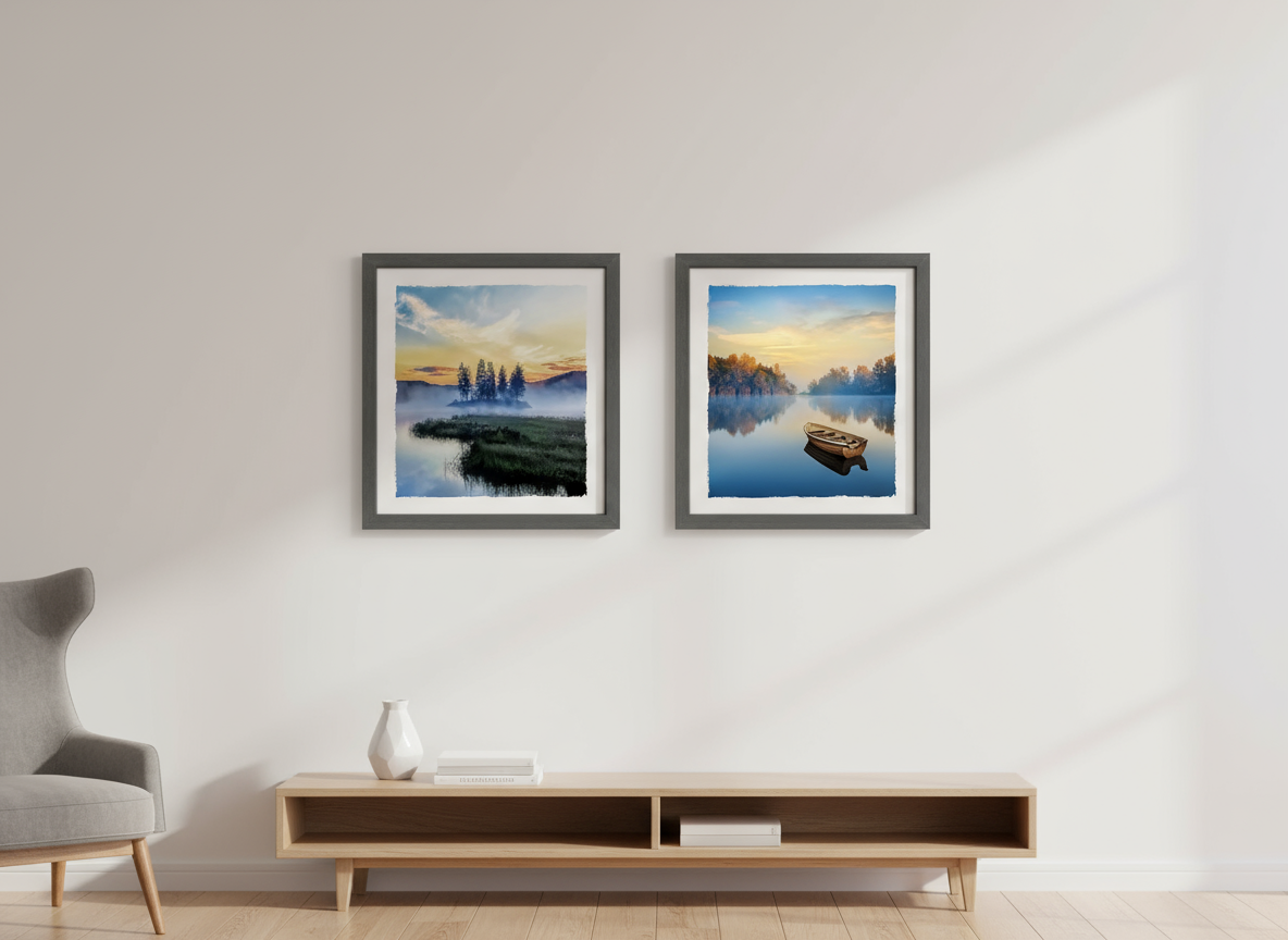 Lake Landscape Framed Wall Art