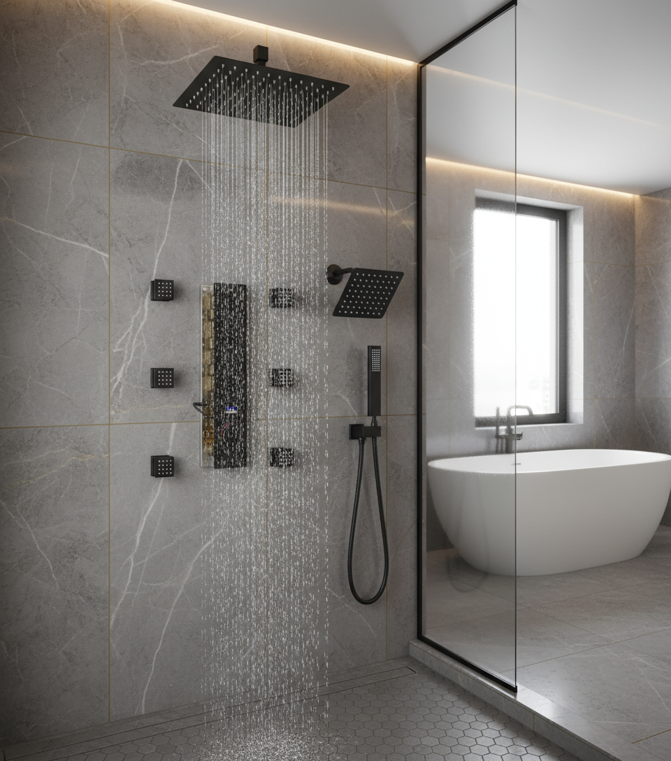 KATAIS Matte Black shower system