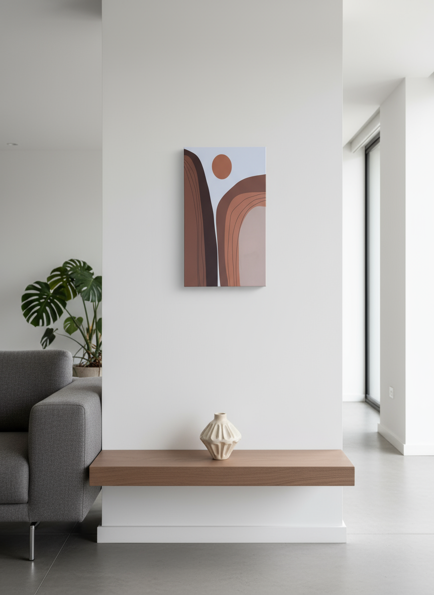 DesignQ Abstract Terracotta sunset